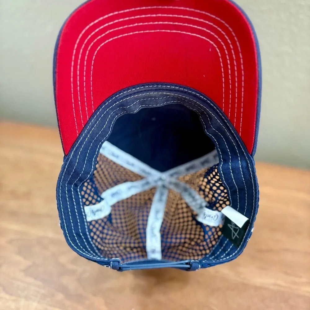Colorado White Quilted Mesh Back Adjustable Trucker Unisex Hat with C Logo